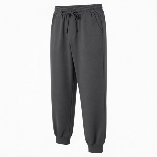 Men's Cotton Polyester Loose Wide Leg Casual Sweatpants