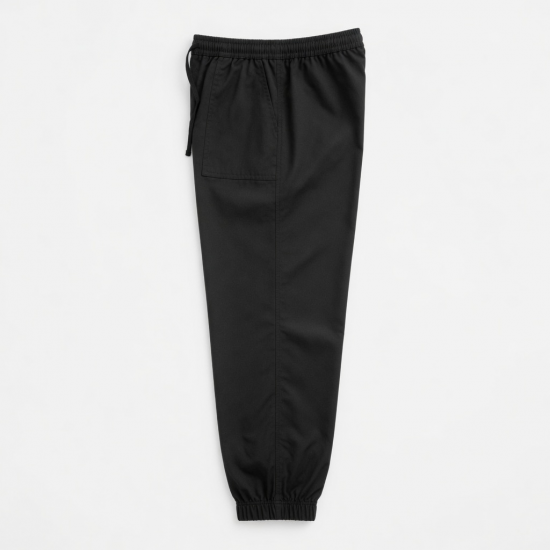 Men's Polyester Wide Leg Casual Elastic Waist Drawstring Joggers