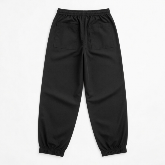 Men's Polyester Wide Leg Casual Elastic Waist Drawstring Joggers