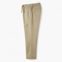 Men's Cotton Straight Casual Elastic Waist Lightweight Trousers