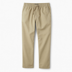 Men's Cotton Straight Casual Elastic Waist Lightweight Trousers