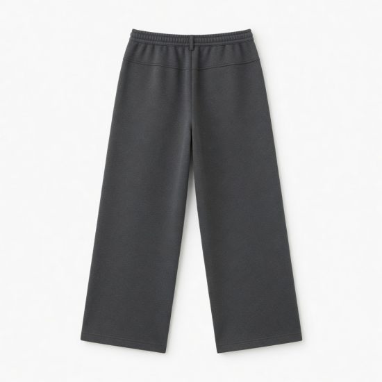 Men's Fleece Cotton Polyester Wide Leg Casual Trousers
