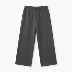 Men's Fleece Cotton Polyester Wide Leg Casual Trousers