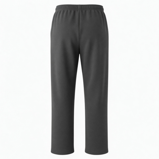 Men's Fleece Cotton Straight Casual Elastic Waist Trousers
