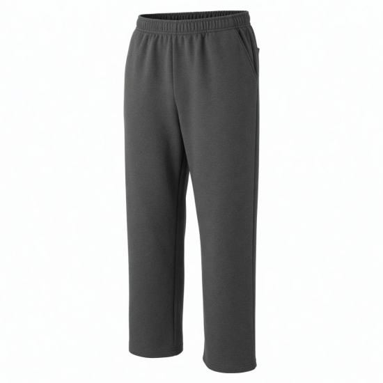 Men's Fleece Cotton Straight Casual Elastic Waist Trousers