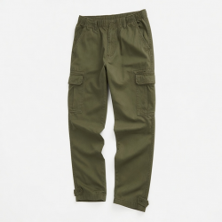 Men's Cotton Casual Outdoor Work Elastic Waist Cargo Pants
