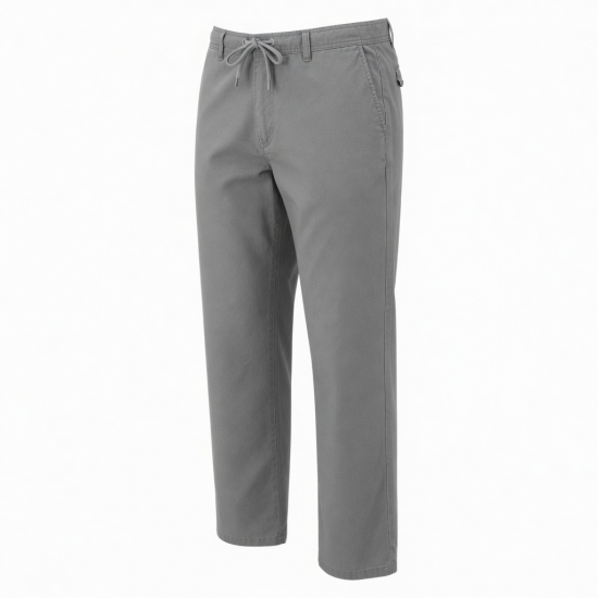 Men's Cotton Polyester Straight Casual Drawstring Trousers