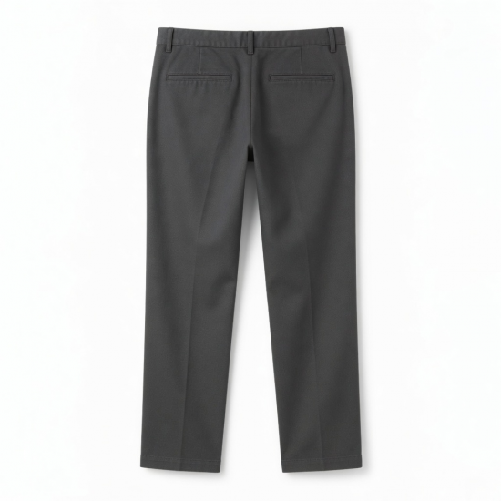 Men's Cotton Polyester Straight Slim Casual Trousers
