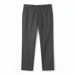 Men's Cotton Polyester Straight Slim Casual Trousers