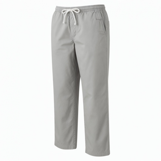Men's Cotton Straight Casual Drawstring Lightweight Trousers