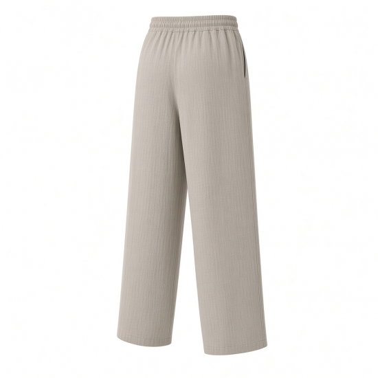 Men's Cotton Polyester Linen Loose Wide Leg Sweatpants