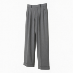 Men's Cotton Polyester Loose Wide Leg Casual Trousers