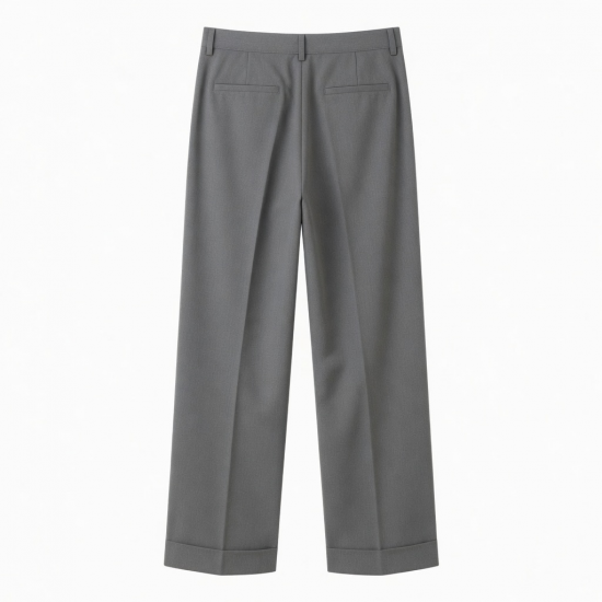 Men's Cotton Polyester Loose Wide Leg Casual Trousers