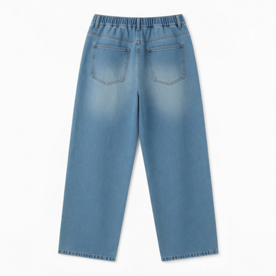 Men's Baggy Streetwear Elastic Waist Lightweight Summer Jeans