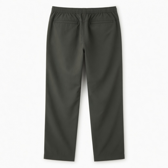 Men's Nylon Straight Casual Drawstring Lightweight Trousers