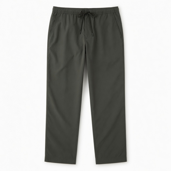 Men's Nylon Straight Casual Drawstring Lightweight Trousers