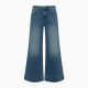 Men's Fleece Cotton Polyester Flared Loose Jeans