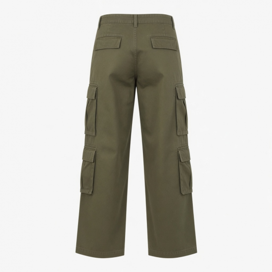 Men's Cotton Straight Oversized Streetwear Casual Cargo Pants