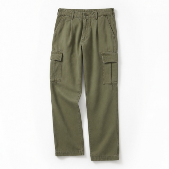 Men's Fleece Cotton Straight Casual Vintage Cargo Pants