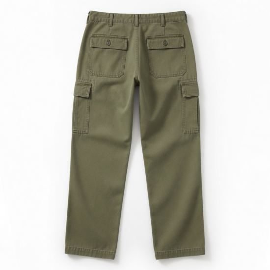 Men's Fleece Cotton Straight Casual Vintage Cargo Pants