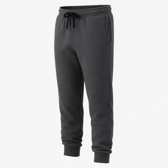 Men's Fleece Cotton Polyester Breathable Embroidered Sweatpants