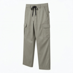 Men's Cotton Polyester Baggy Casual Drawstring Cargo Pants