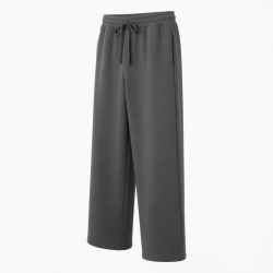 Men's Fleece Cotton Polyester Wide Leg Casual Sweatpants