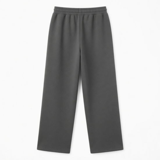 Men's Fleece Cotton Polyester Wide Leg Casual Sweatpants