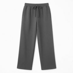 Men's Fleece Cotton Polyester Wide Leg Casual Sweatpants