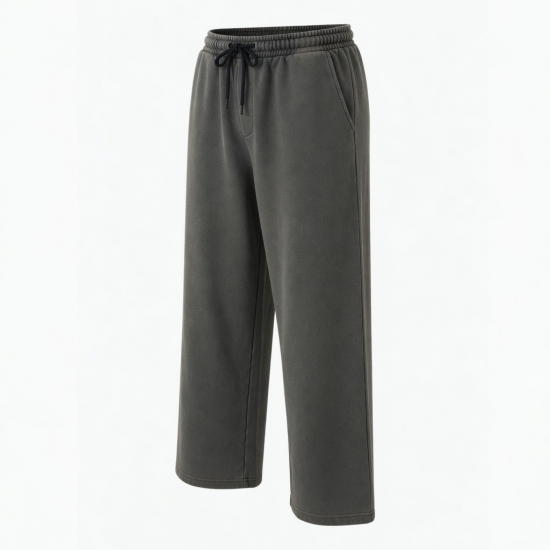 Men's Cotton Wide Leg Vintage Elastic Waist Waterproof Sweatpants