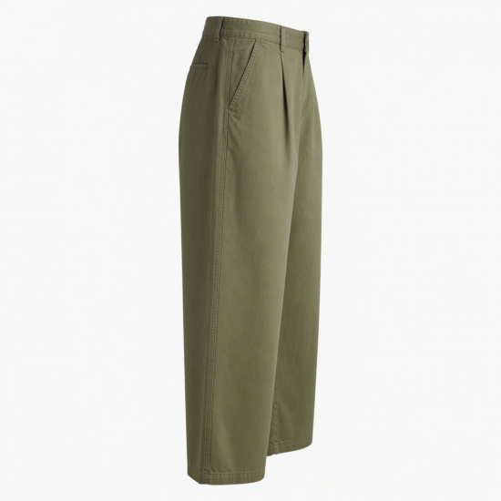 Men's Cotton Wide Leg Casual Vintage Retro Trousers