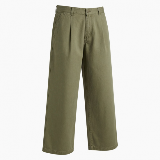 Men's Cotton Wide Leg Casual Vintage Retro Trousers