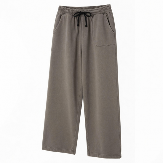Men's Cotton Loose Wide Leg Casual Retro Sweatpants