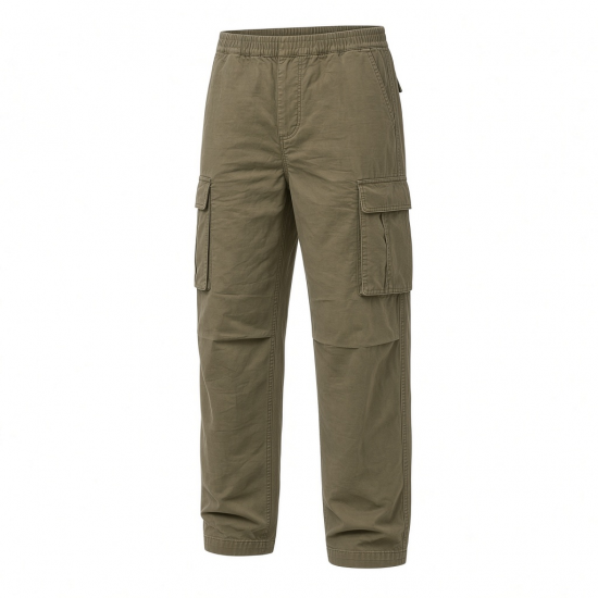 Men's Cotton Polyester Loose Straight Leg Workwear Cargo Pants