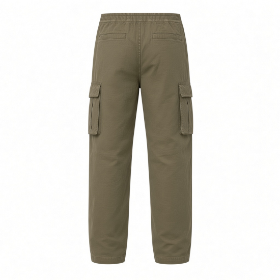 Men's Cotton Polyester Loose Straight Leg Workwear Cargo Pants