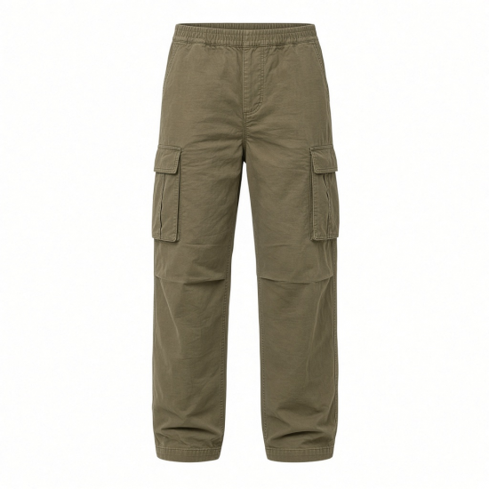 Men's Cotton Polyester Loose Straight Leg Workwear Cargo Pants