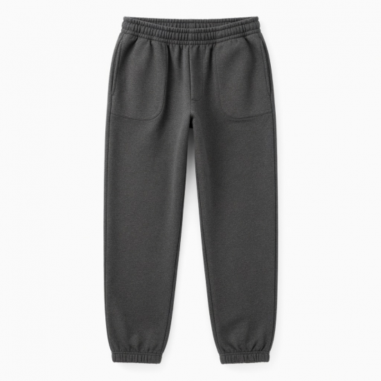 Men's Fleece Cotton Loose Straight Casual Sweatpants