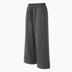 Men's Fleece Cotton Polyester Loose Wide Leg Pants