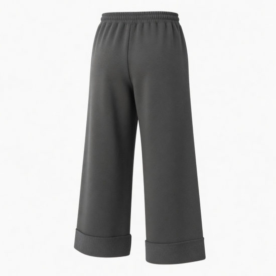 Men's Fleece Cotton Polyester Loose Wide Leg Pants