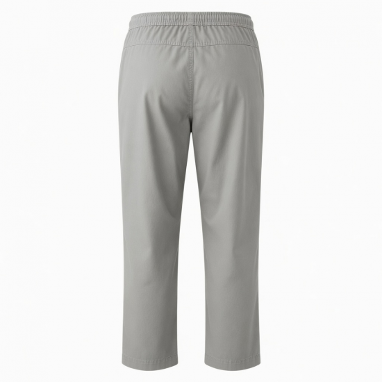 Men's Cotton Straight Oversized Casual Elastic Waist Trousers