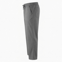 Men's Cotton Polyester Straight Casual Elastic Waist Pants