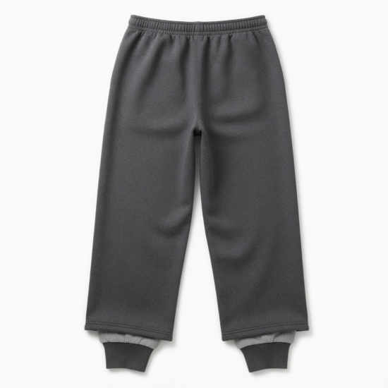 Men's Fleece Cotton Polyester Lined Wide Leg Sweatpants