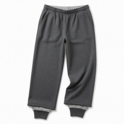 Men's Fleece Cotton Polyester Lined Wide Leg Sweatpants