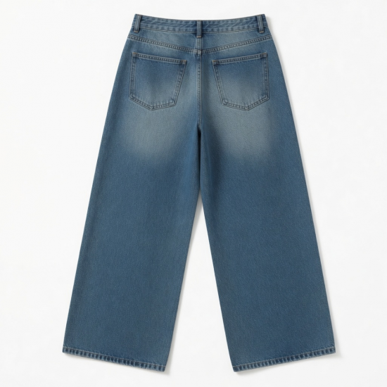 Men's Cotton Loose Wide Leg Vintage Lightweight Jeans
