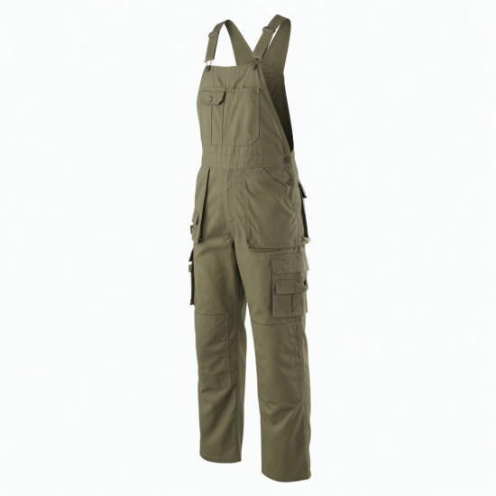 Men's Cotton Polyester Work Multi-Pocket Overalls