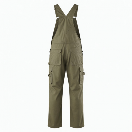 Men's Cotton Polyester Work Multi-Pocket Overalls
