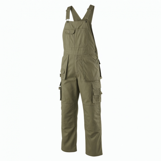 Men's Cotton Polyester Work Multi-Pocket Overalls