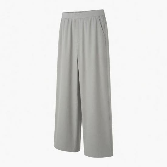 Men's Wide Leg Casual Elastic Waist Lightweight Breathable Pants