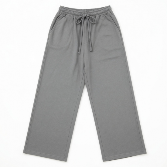 Men's Cotton Loose Wide Leg Casual Drawstring Sweatpants