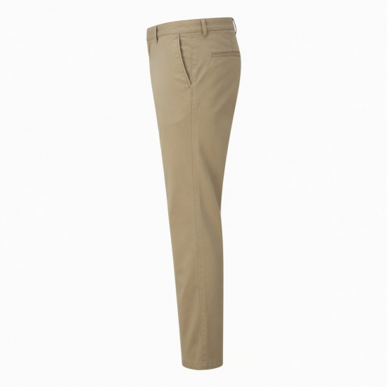 Men's Cotton Polyester Straight Slim Casual Chinos